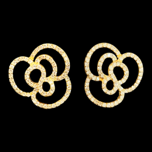 INTERCHANGEABLE YELLOW ROSE EARRINGS