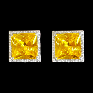 INTERCHANGEABLE YELLOW ZIRCON EARRINGS