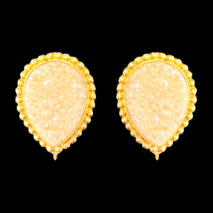 INTERCHANGEABLE DRUZY QUARTZ EARRINGS